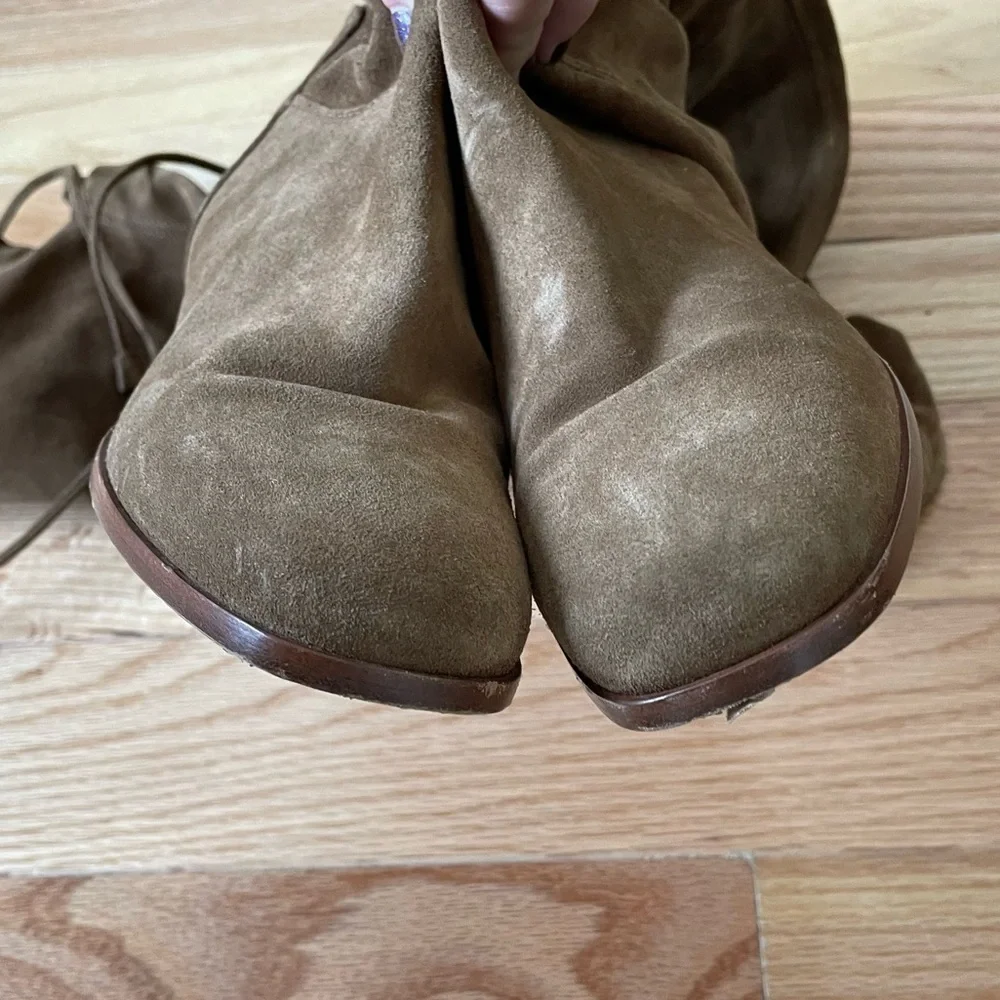 Aquatalia Walnut Brown Suede Lisandra Over The Knee Thigh High Waterproof Boot 6